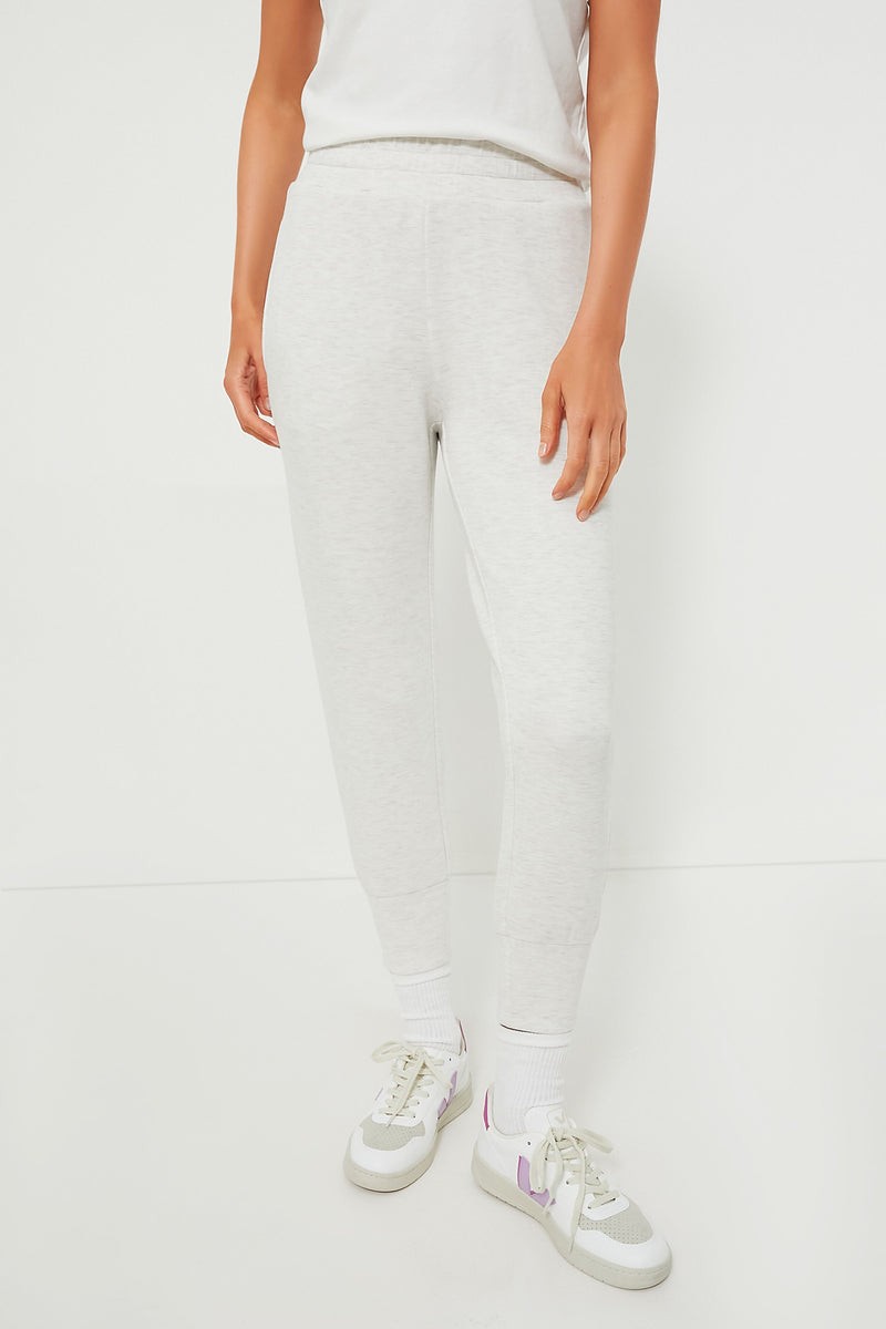 VARLEY The Slim Cuff Doublesoft Jogger Pant 27.5″ in Ivory Marl S $128