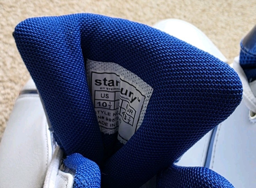 Starbury Basketball Shoes Stephon NY Marbury High Tops White/Blue/Orange