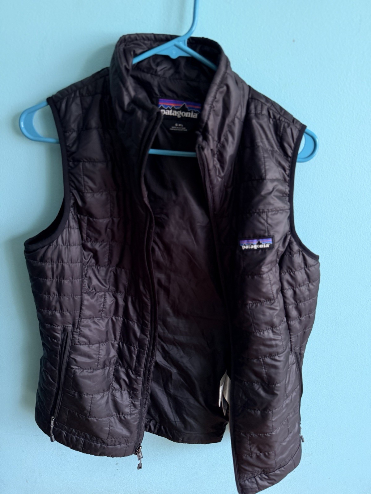 Patagonia Women’s Nano Puff Black Insulated Lightweight Full Zip Vest Size S