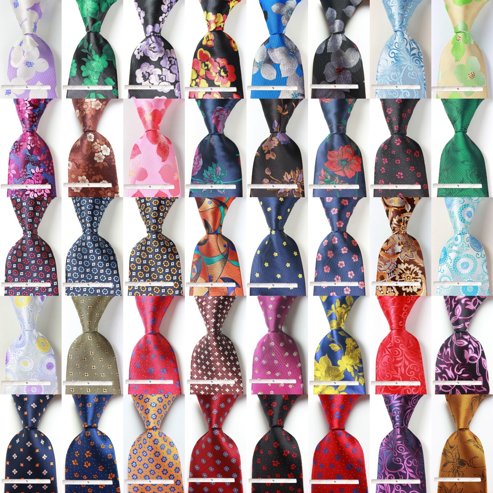 New Classic Styles Tie Floral JACQUARD WOVEN 100% Silk Men’s Necktie Tie