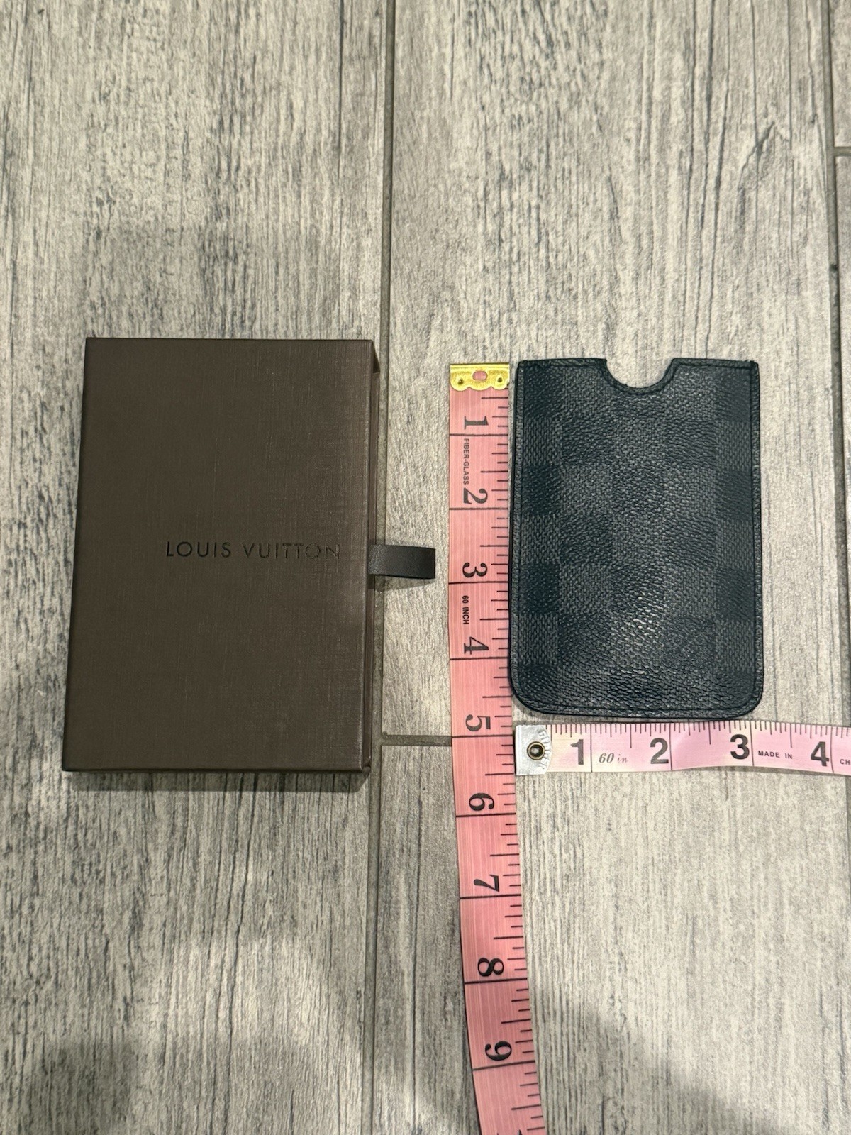 Louis Vuitton Black Check Logo card holder