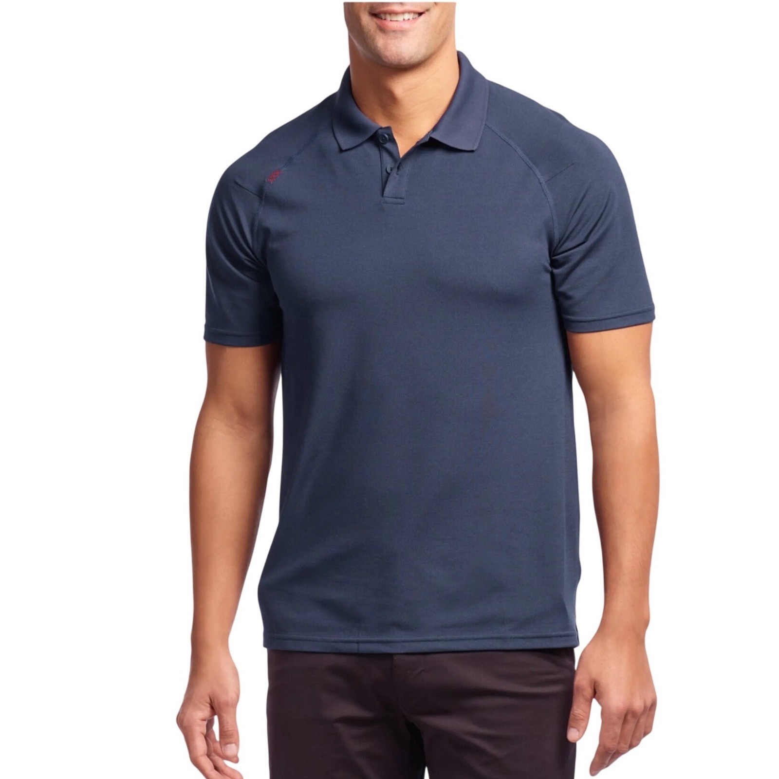 Rhone Delta Pique Polo Shirt Men’s Small Navy Performance Golf Tennis Athletic