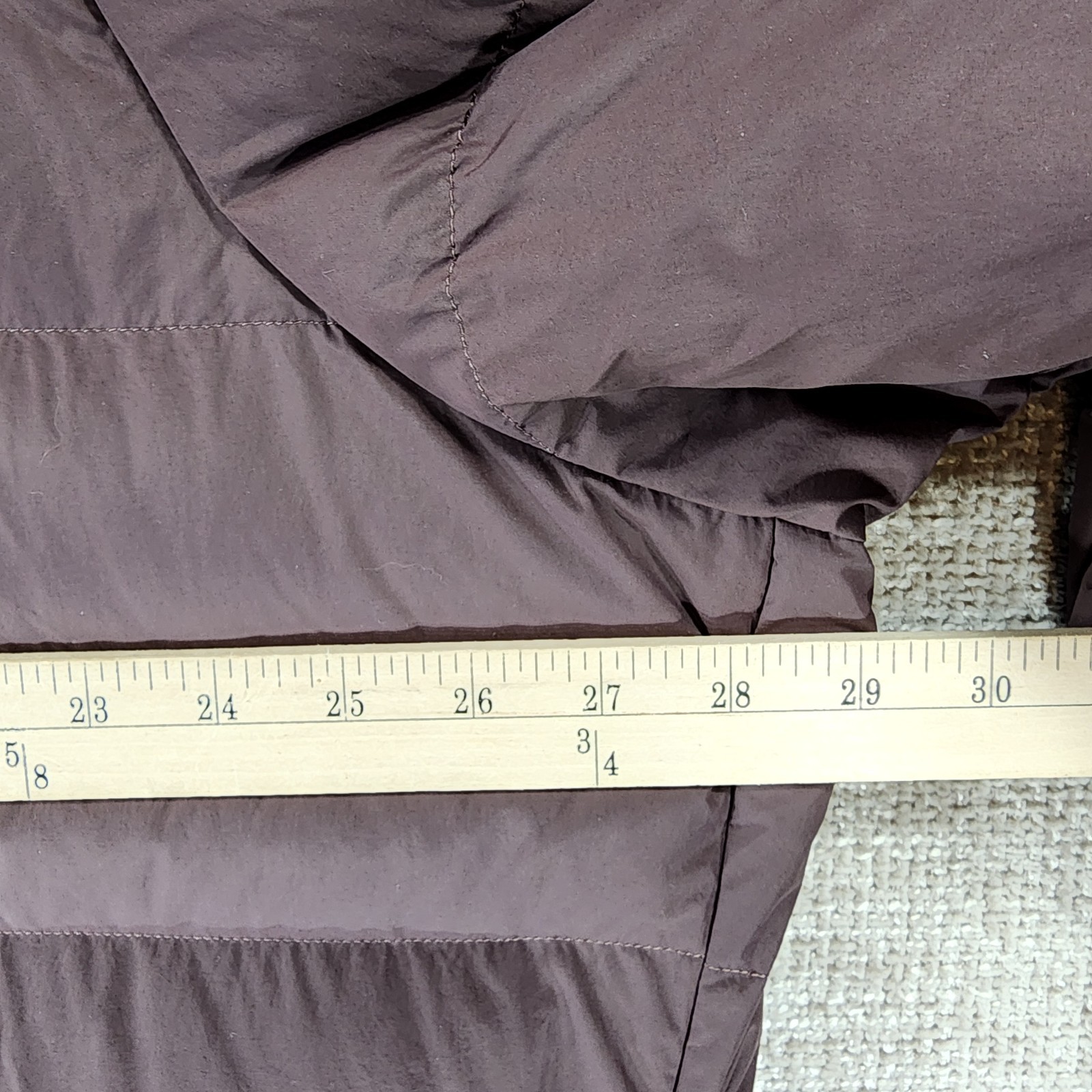 REI Down Parka Womens 3X Dusty Plum Sherpa Lined Hood Full Zip Snap