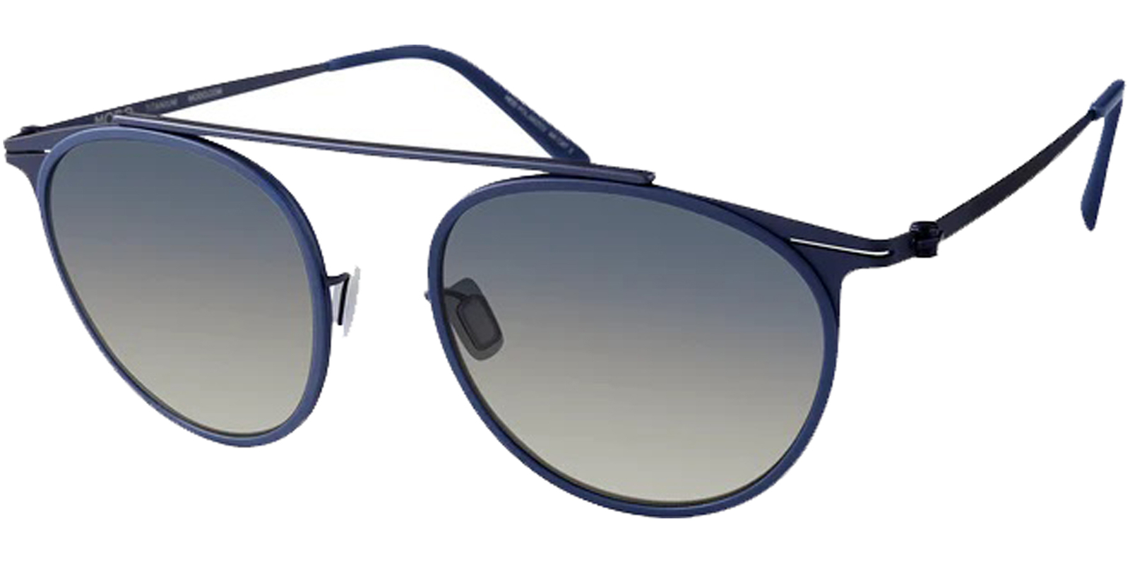 Modo Polarized Thin Titanium Round Brow Bar Sunglasses w/ HCD Lens MS688S Japan