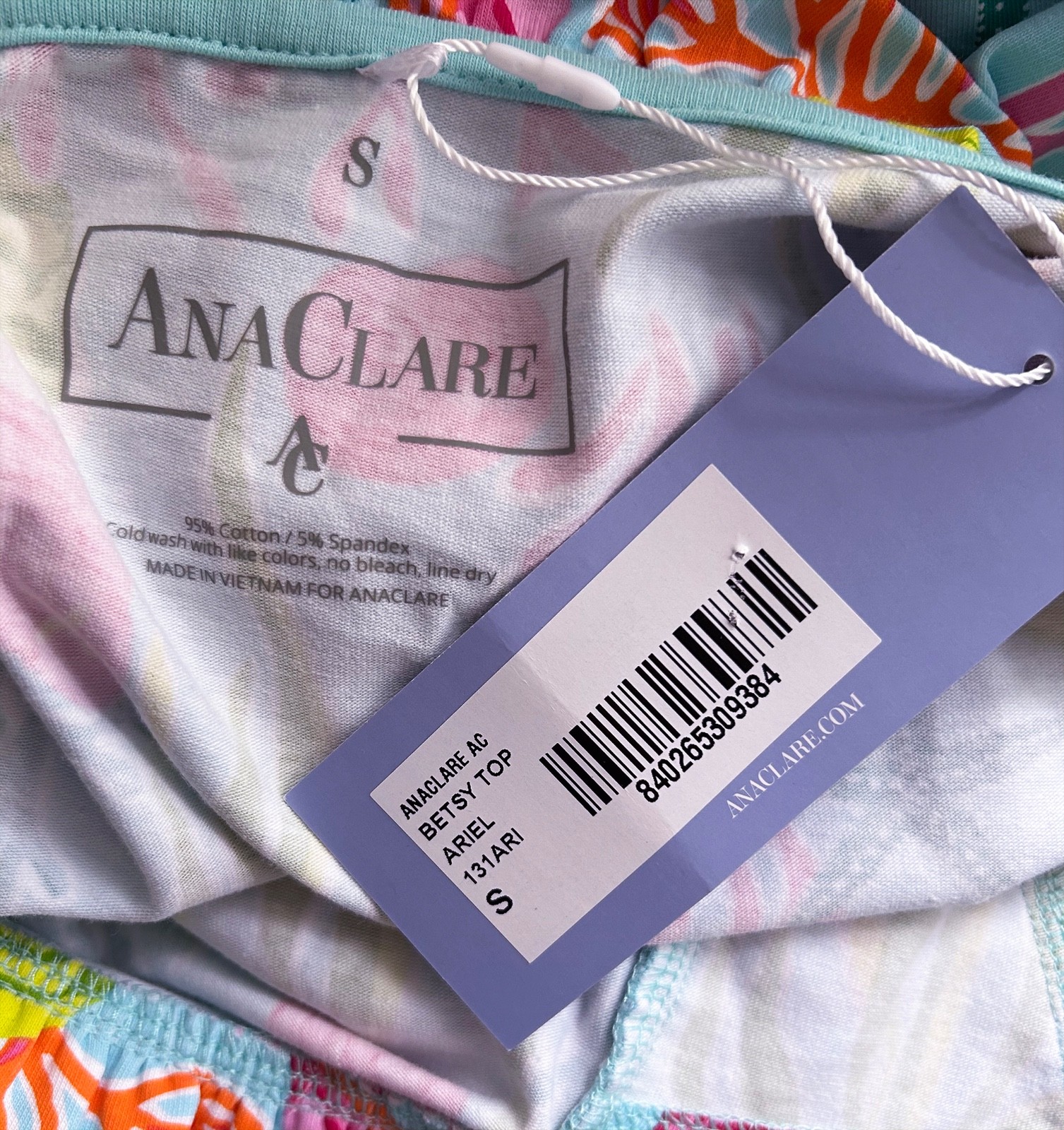 NWT! Ana Clare Ariel Mermaid Shift Dress w/ Ruffle Collar, Resort Wear, Small