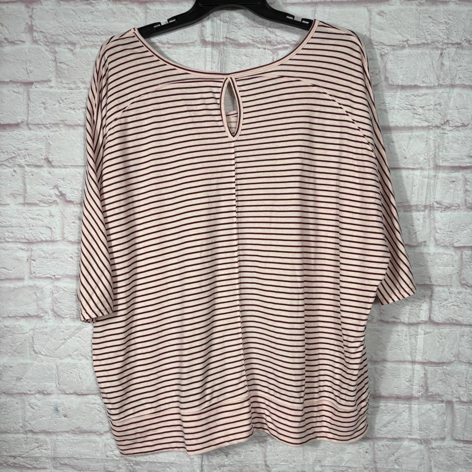 Lane Bryant Striped 3/4 Sleeve Top Size 18/20