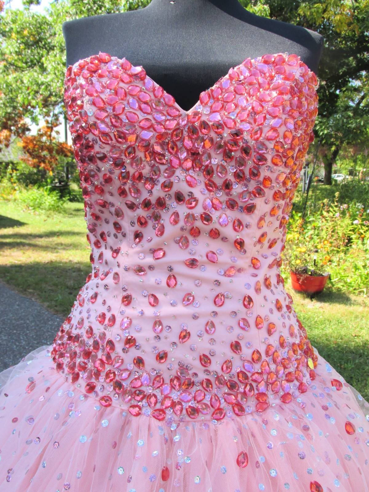 Vtg MORI LEE by Marilyn Gardner Peach Gown Dress Quinceañera Prom SZ 2