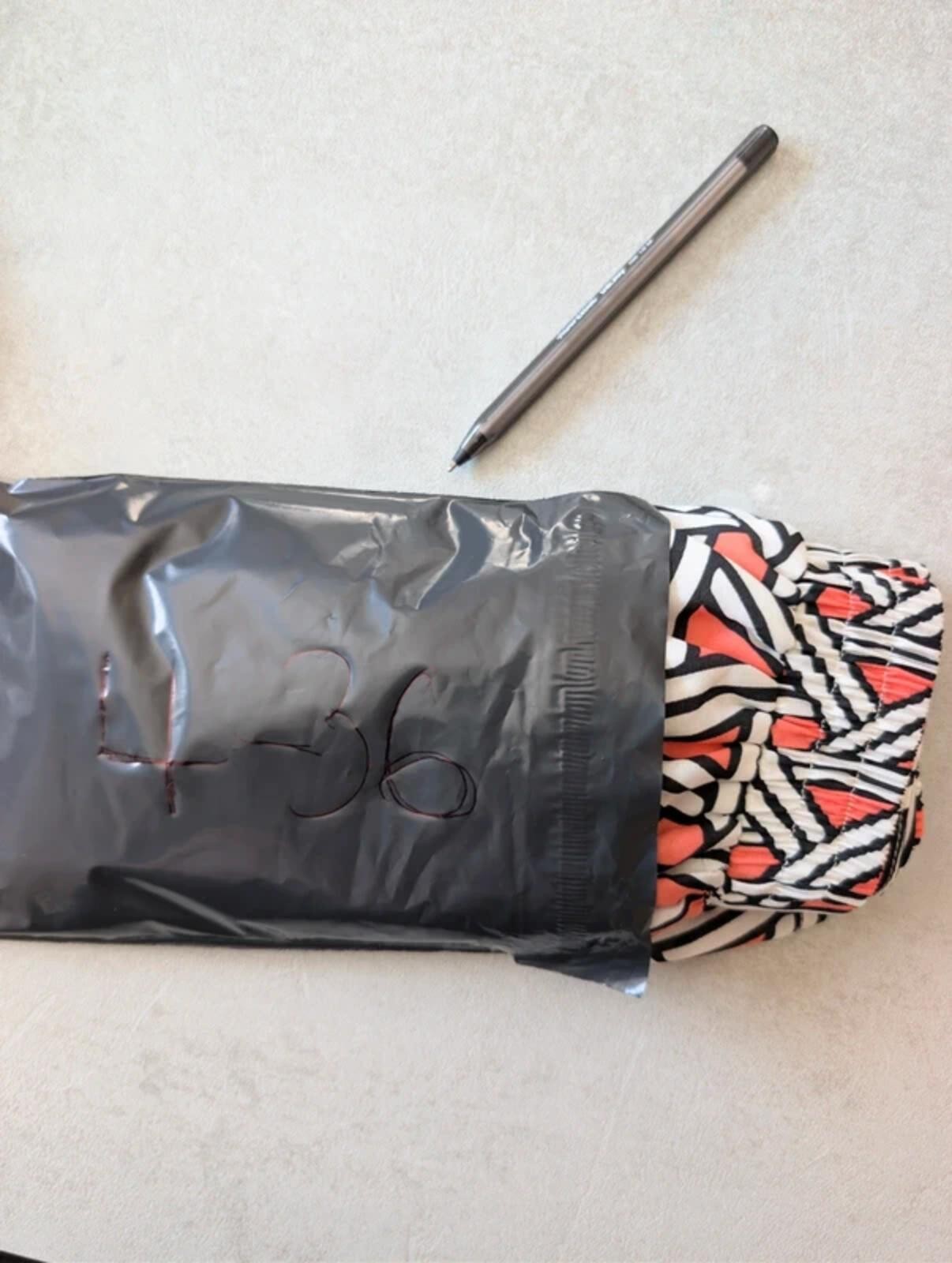 TU Geometric Print Skater Skirt Coral Black White Retro Y2K UK 10