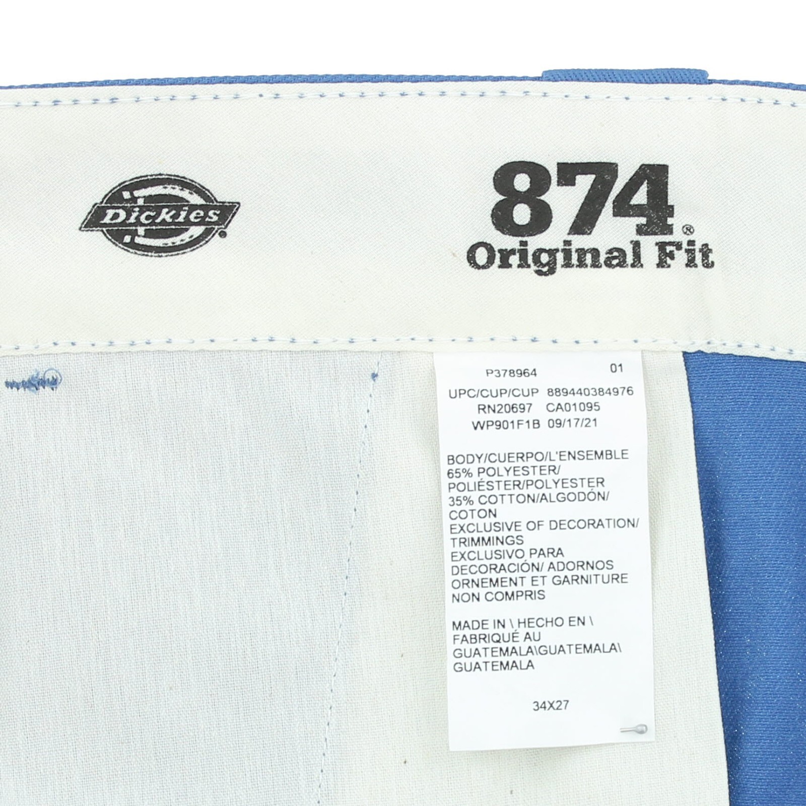 Dickies Men’s Work Pants 874 Original Straight Fit High Rise