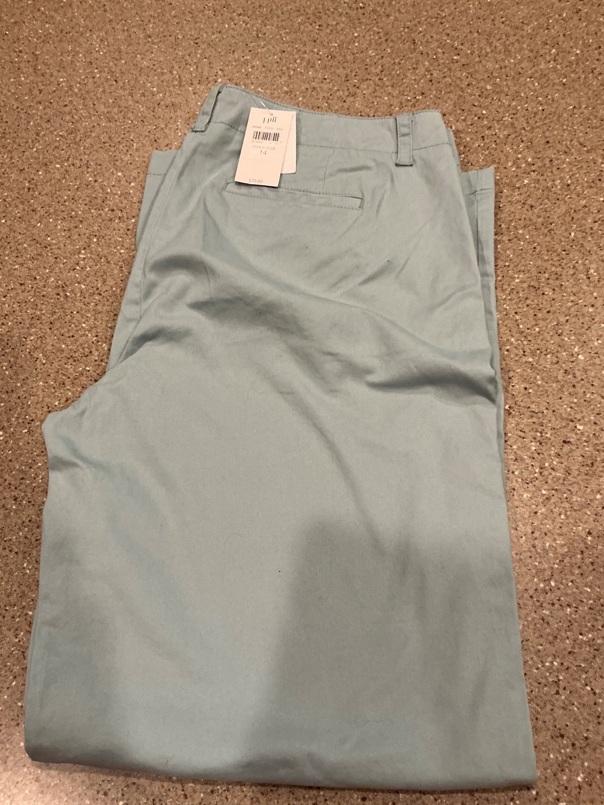 J. Jill Live-In Chino Pants Women’s 14 chalk blue Straight Office Casual NWT