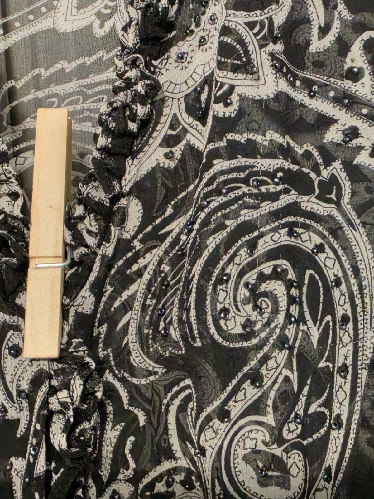 Vintage ICE brand 100% SILK Sheer Top Kimono Ruffles Beaded Accent Y2K ~ size 20