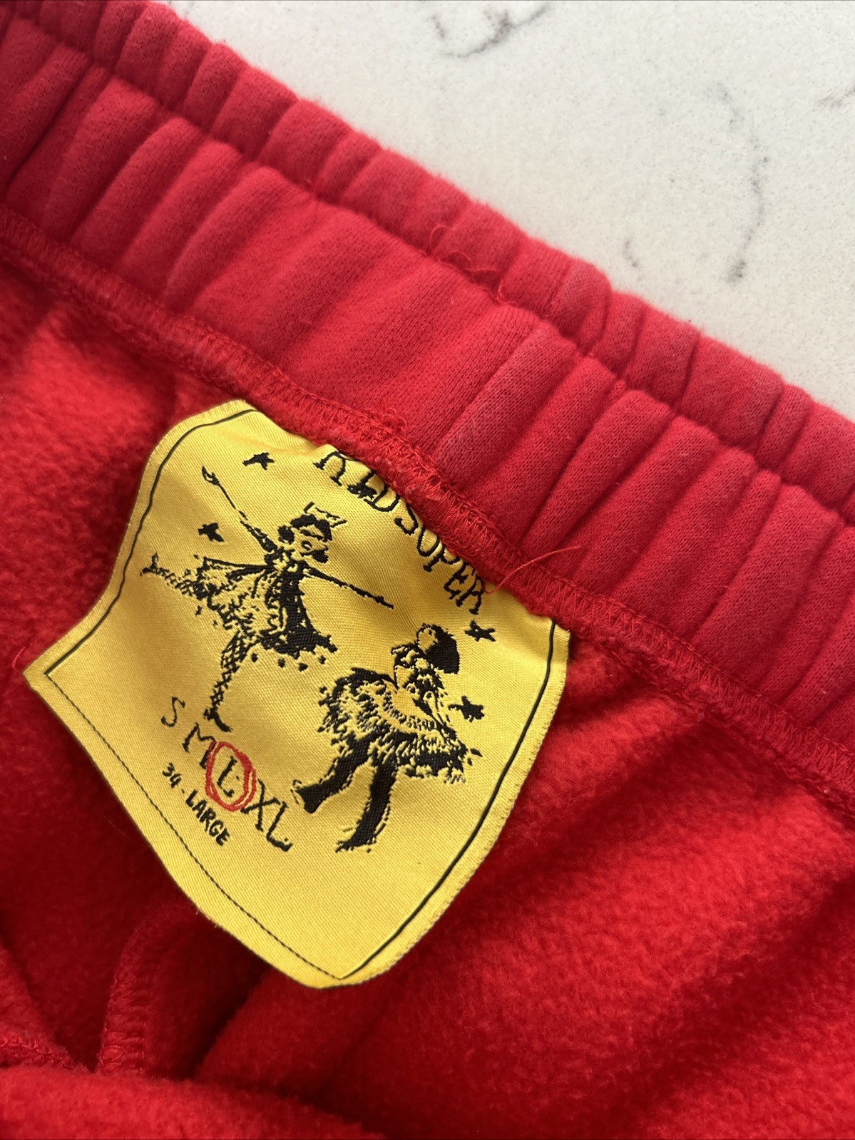 Kidsuper Studios Embroidered Stitch Drawstring Sweatpants Small 30W Tagged L 34