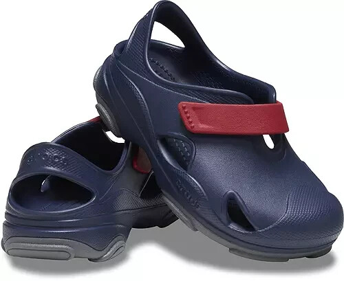 Size C10 Toddler’s Crocs All Terrain Fisherman Sandals Navy/Pepper NEW Clogs