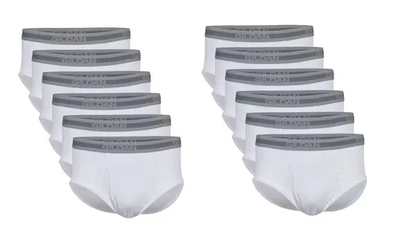 Gildan Men’s SELECT CLASSIC White BRIEFS 100% COTTON 6-24packs