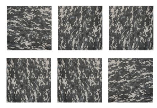 Subdued Urban Digital Camo Bandana 6 PACK Camouflage 22″ Cotton Biker Headwraps