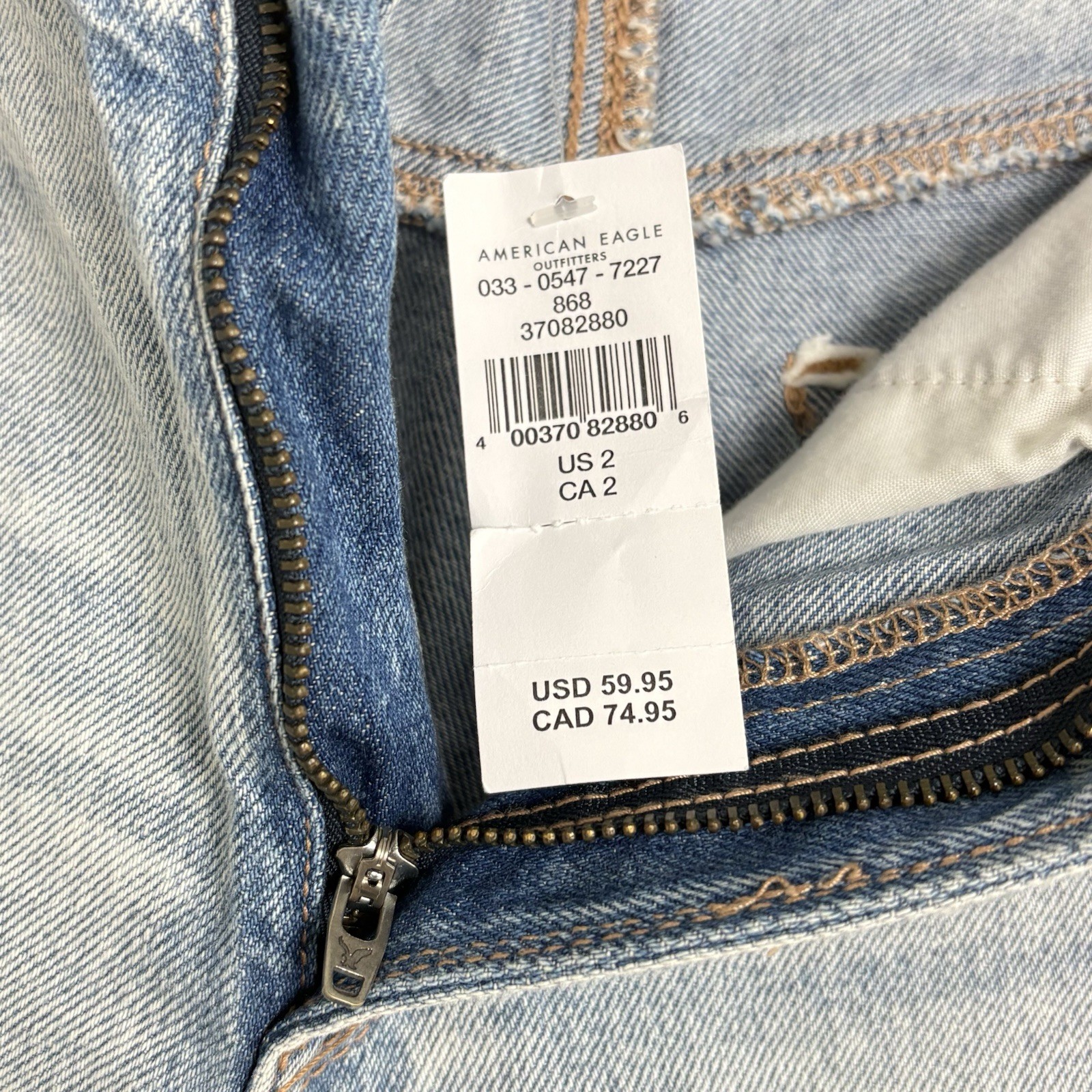 NWT American Eagle Highest Rise 90s Boyfriend Jean Shorts Size 2 26W Destroyed