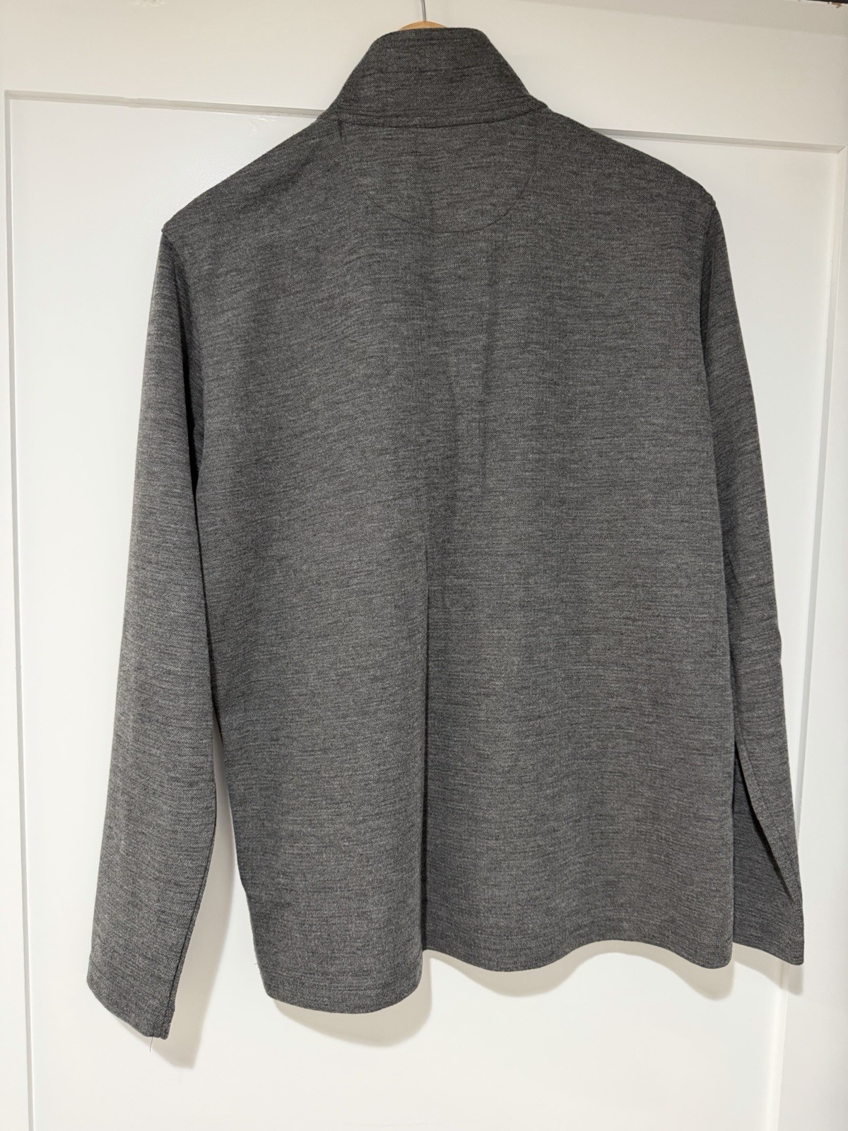 Johnston and Murphy Men’s Zip Up Sweater Gray Medium