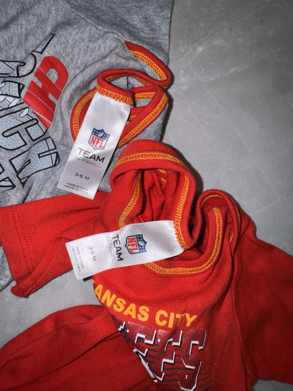 3-6 Month Kansas City Chief Baby Bundle NFL Football KC Chiefs Set Of 2