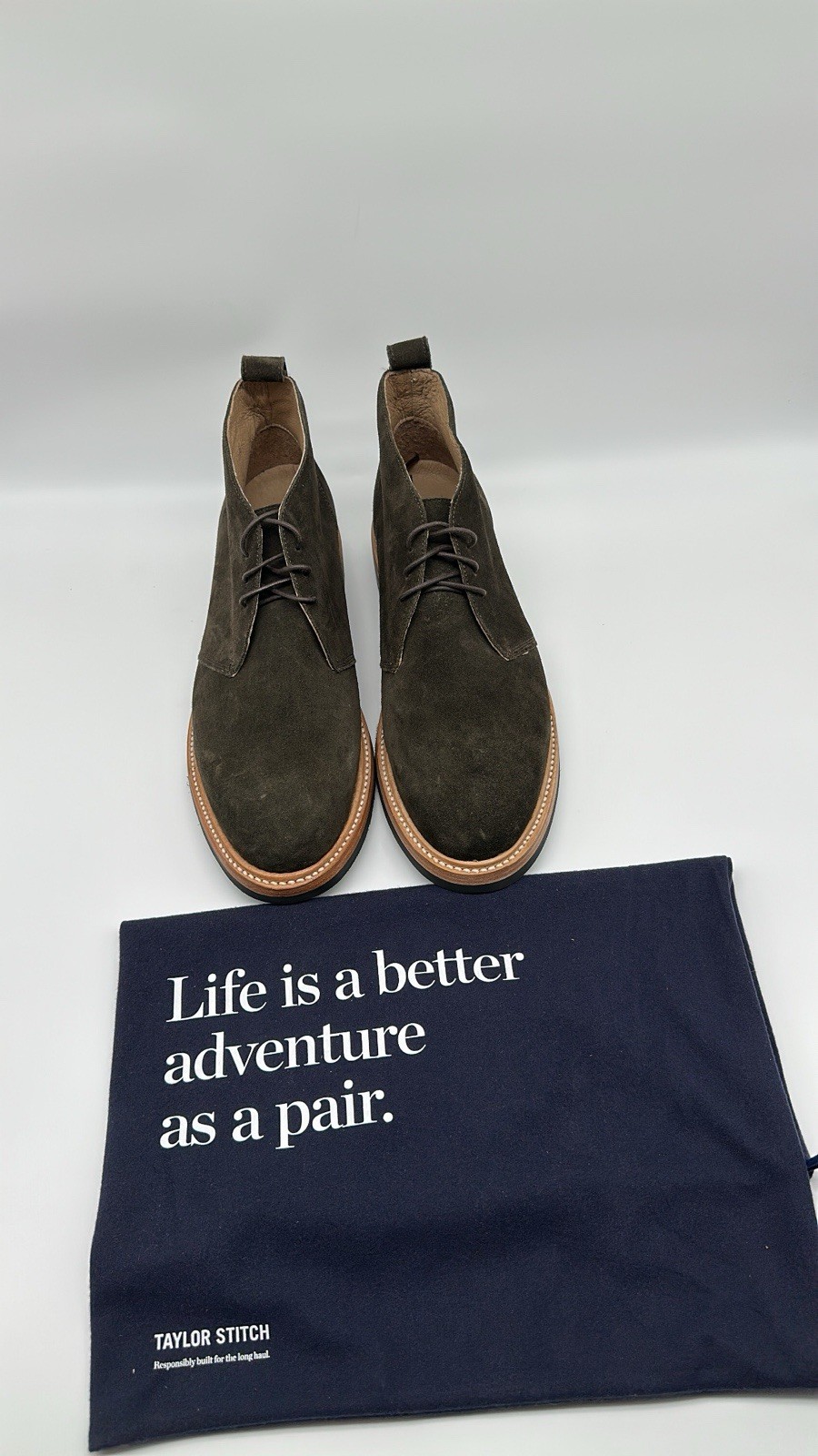 Taylor Stitch L.E. The Chukka Boot Weatherproof Loden Suede Men’s Sz 11.5 D NEW