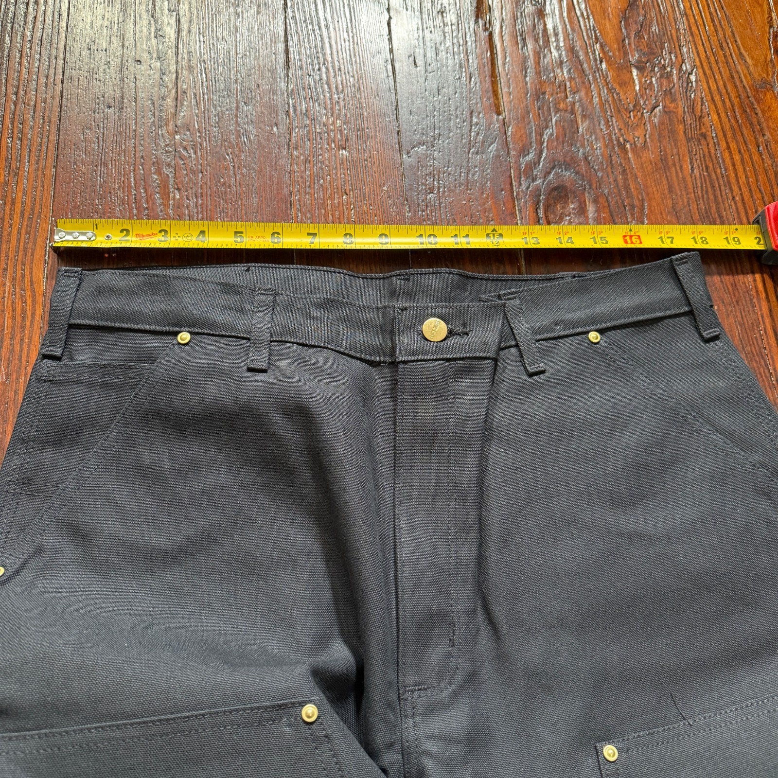 Carhartt B01 Pants Mens 36×32 Black Loose Straight Firm Duck Double Knee Work