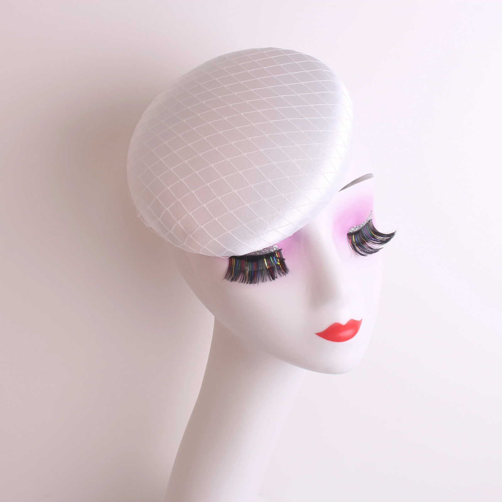 Fascinator Hat Base Satin 15cm Red Wedding Party Hair Accessory Millinery Cap