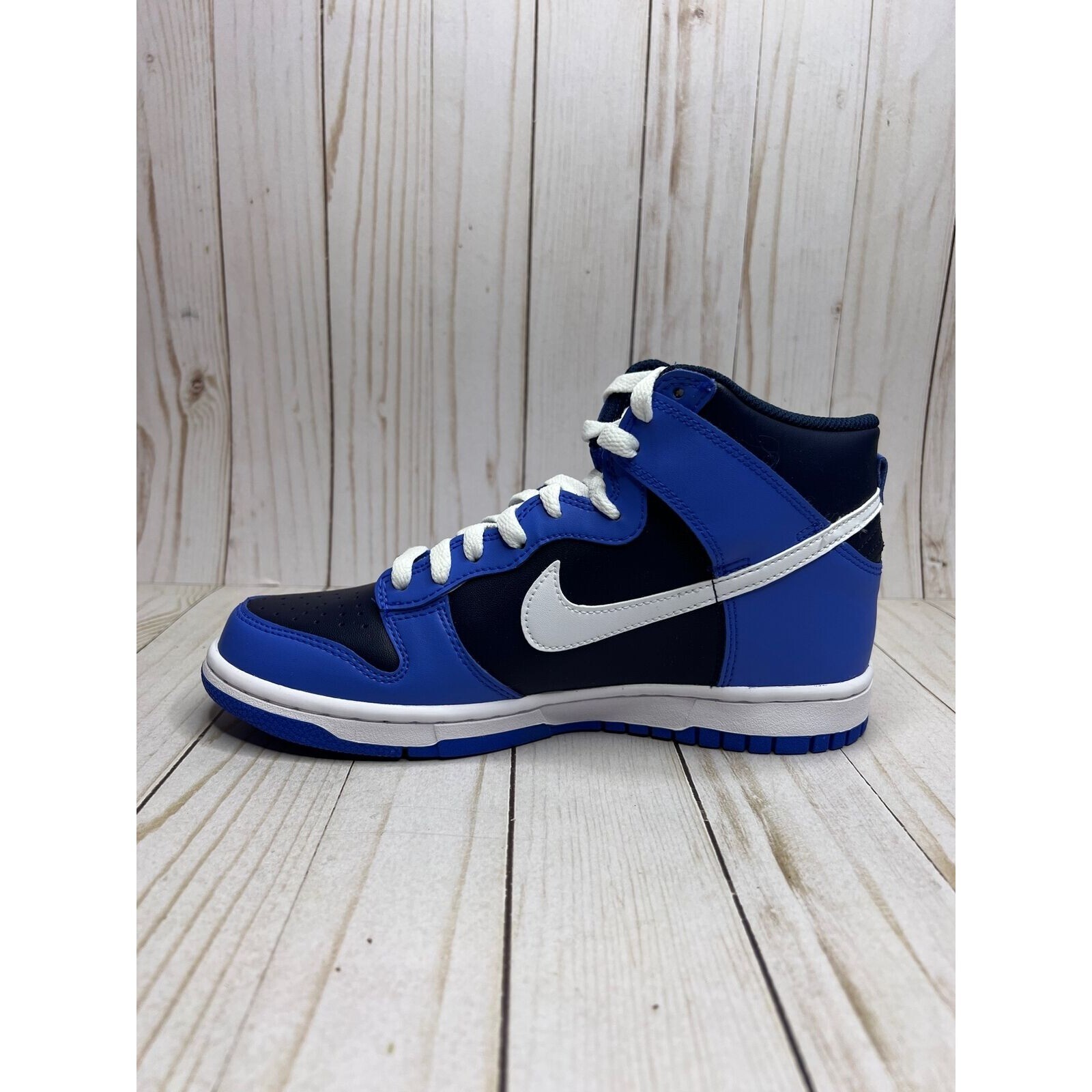 Nike Dunk High Obsidian GS Size 7Y Blue White DB2179 400