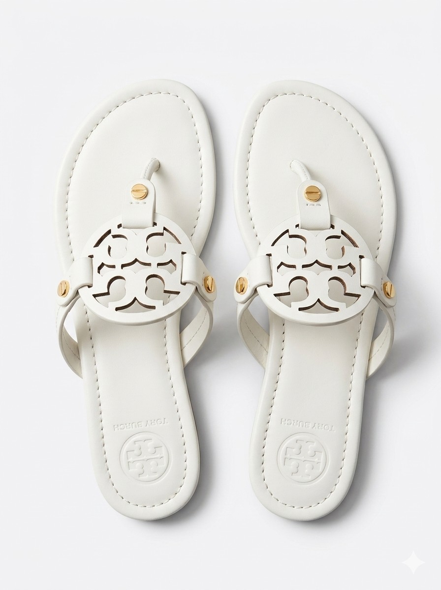 Tory Burch Miller Sandals White Size 6
