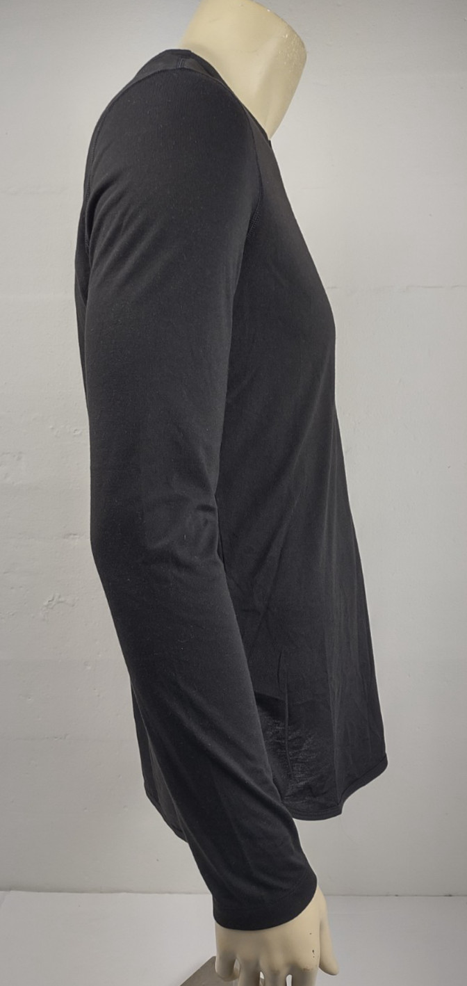 NWT Paskho black heather Henley long sleeve shirt mens Medium