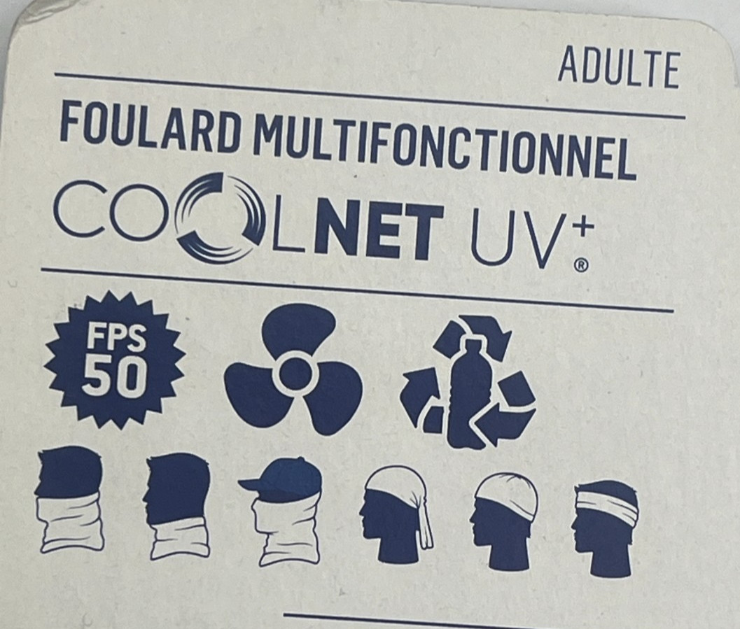 Buff Cool Net Multifunctional Headwear UPF 50 Adult Sized Wrap w/ “Buff” Sticker