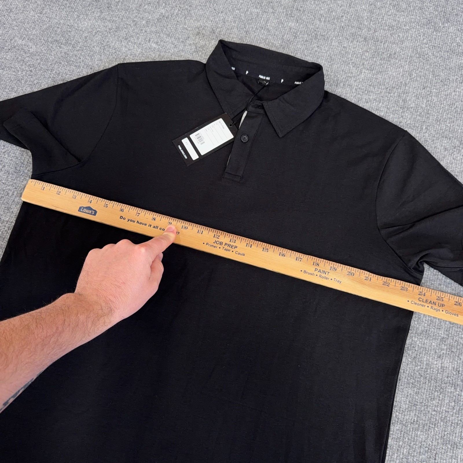 Public Rec Go-To Polo Shirt Men XL Black Golf Pima Cotton Performance NEW