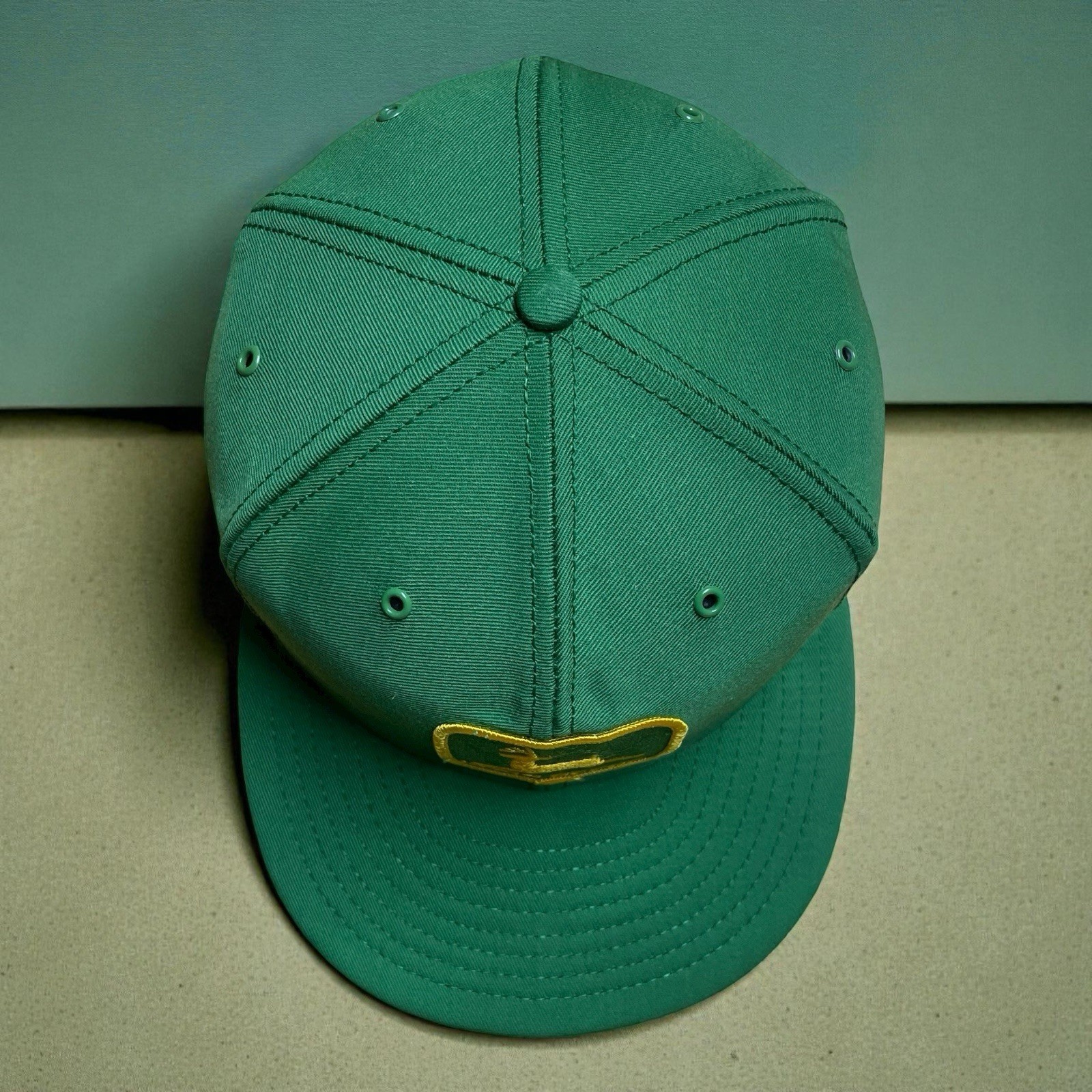Vintage 80’s John Deere Snapback Hat Green Twill Louisville MFG Co. USA Made