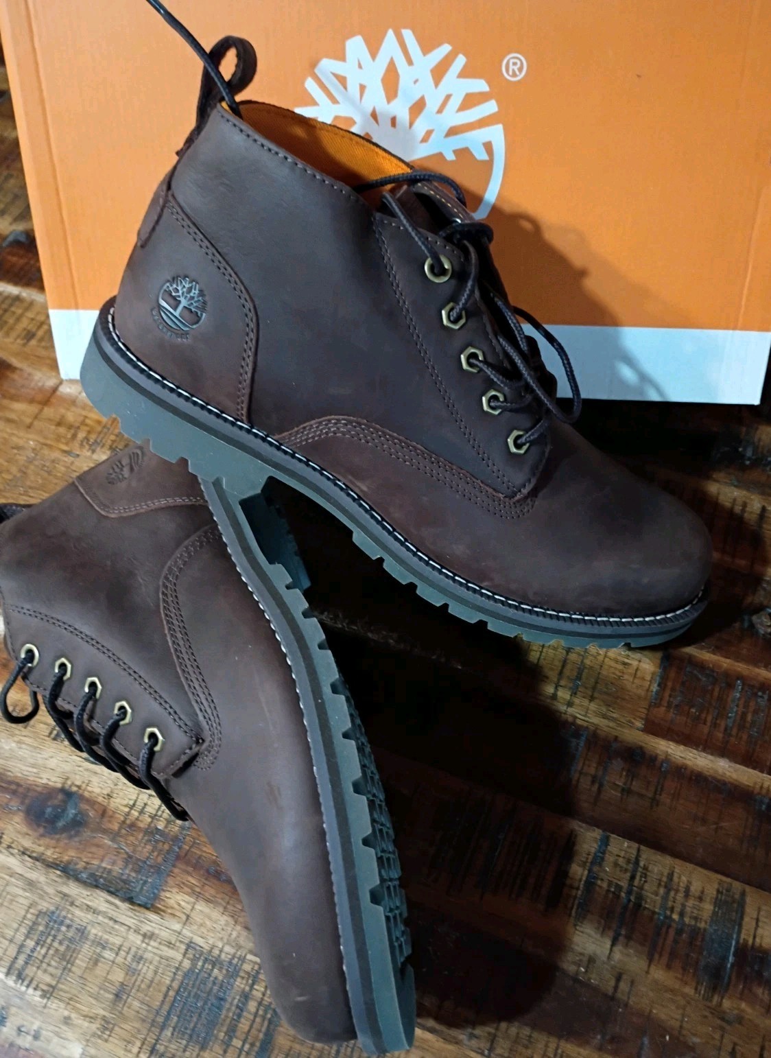 Mens Timberland Redwood Falls Premium Waterprof Leather Heavy Chukka Boot Sz 9.5