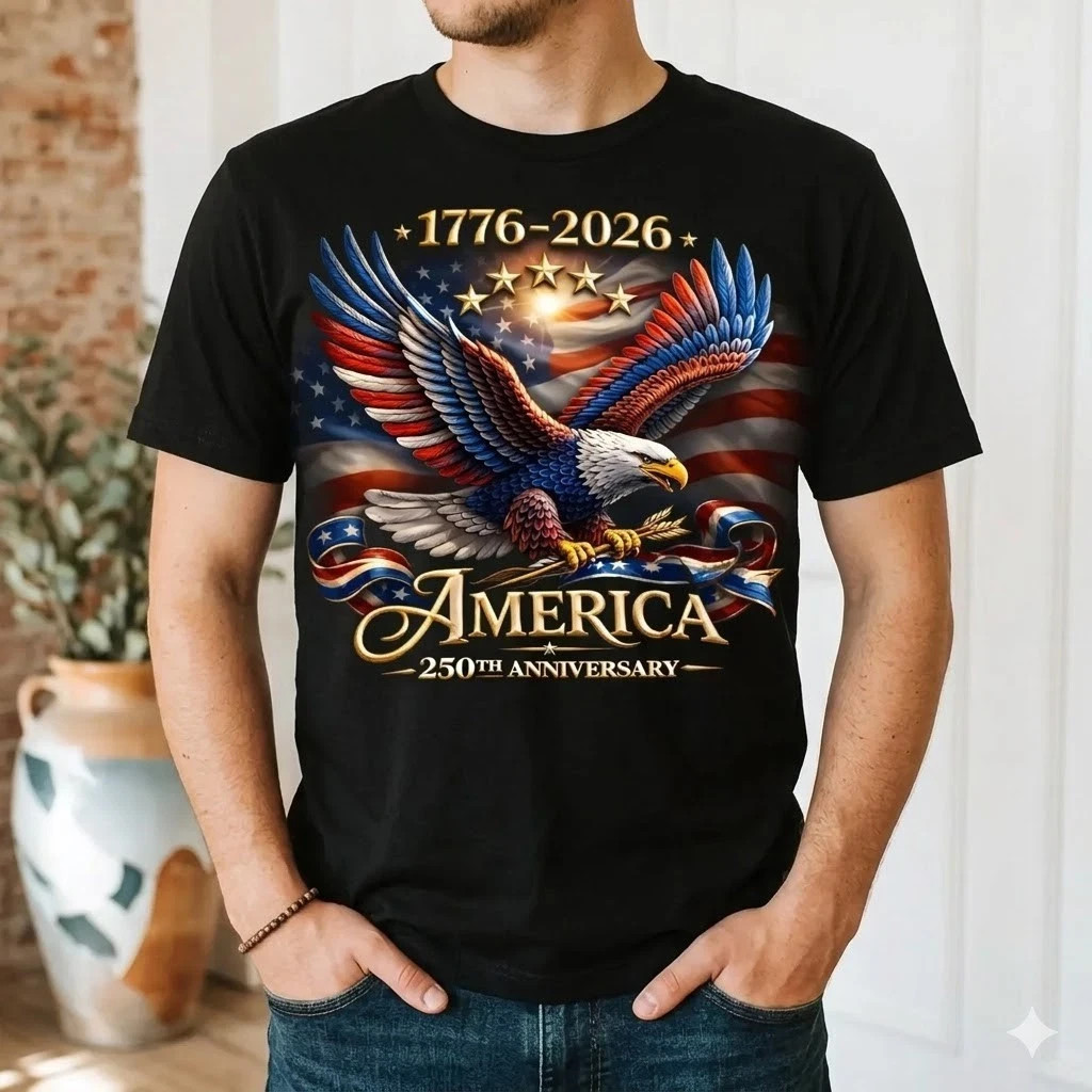 US 250th Anniversary Shirt – 1776-2026 American Eagle Semiquincentennial Tee