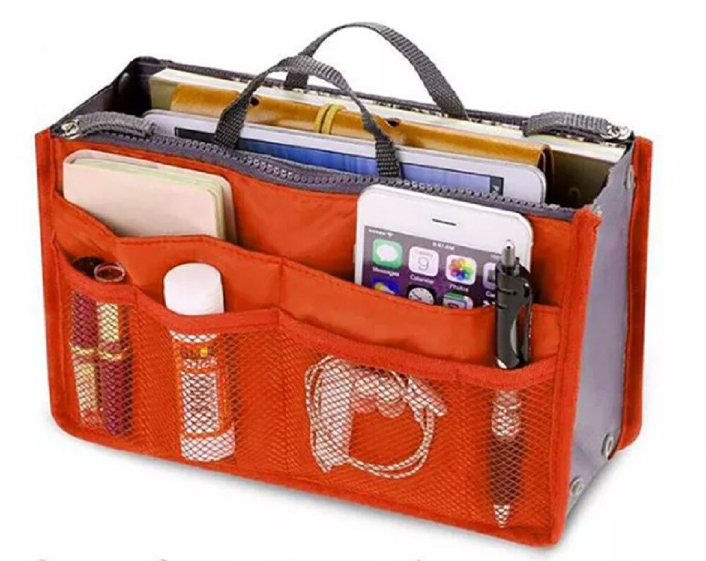Women’s Travel Handbag Organizer Insert-Multi-Pocket Purse Liner, Tote Organizer