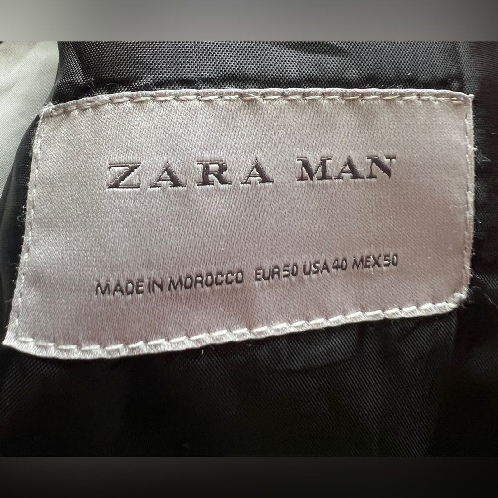 Zara Man Monochrome Checkered Blazer