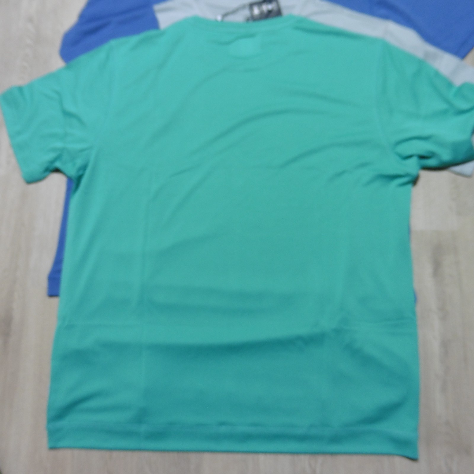 FOOTJOY Mens M MEDIUM T SHIRT TRAINING WORKOUT GOLF POLYESTER GREY BLUE GREEN