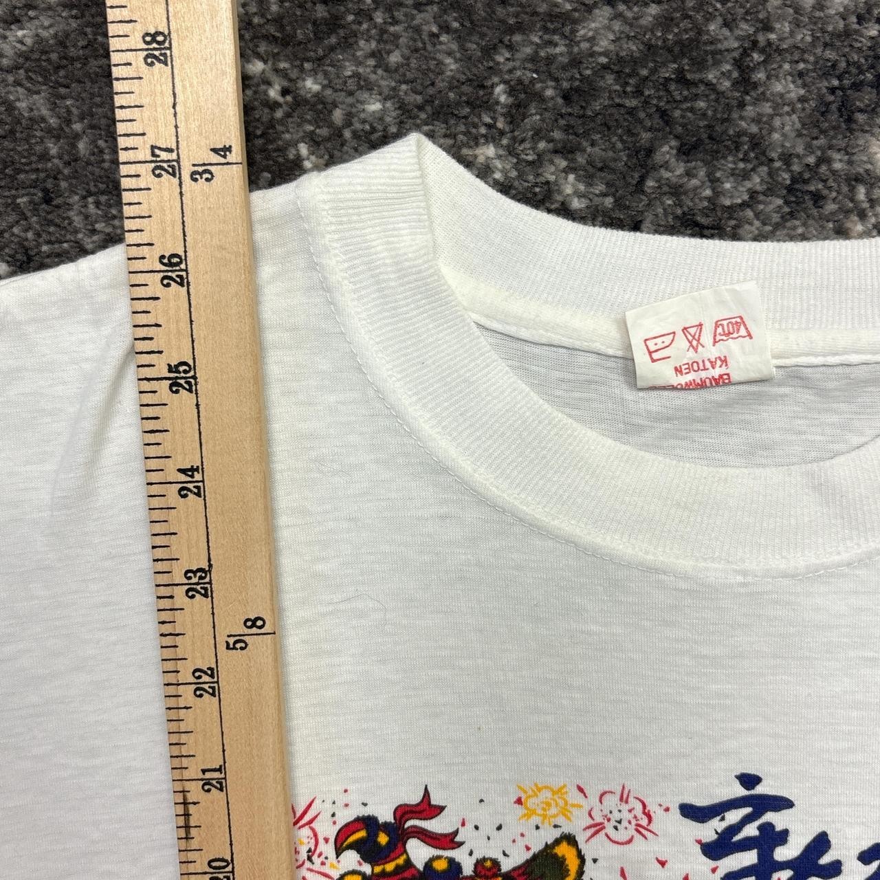 Vintage Singapore Shirt Mens Large 90s Art Single Stitch Dragon Chinese New Year