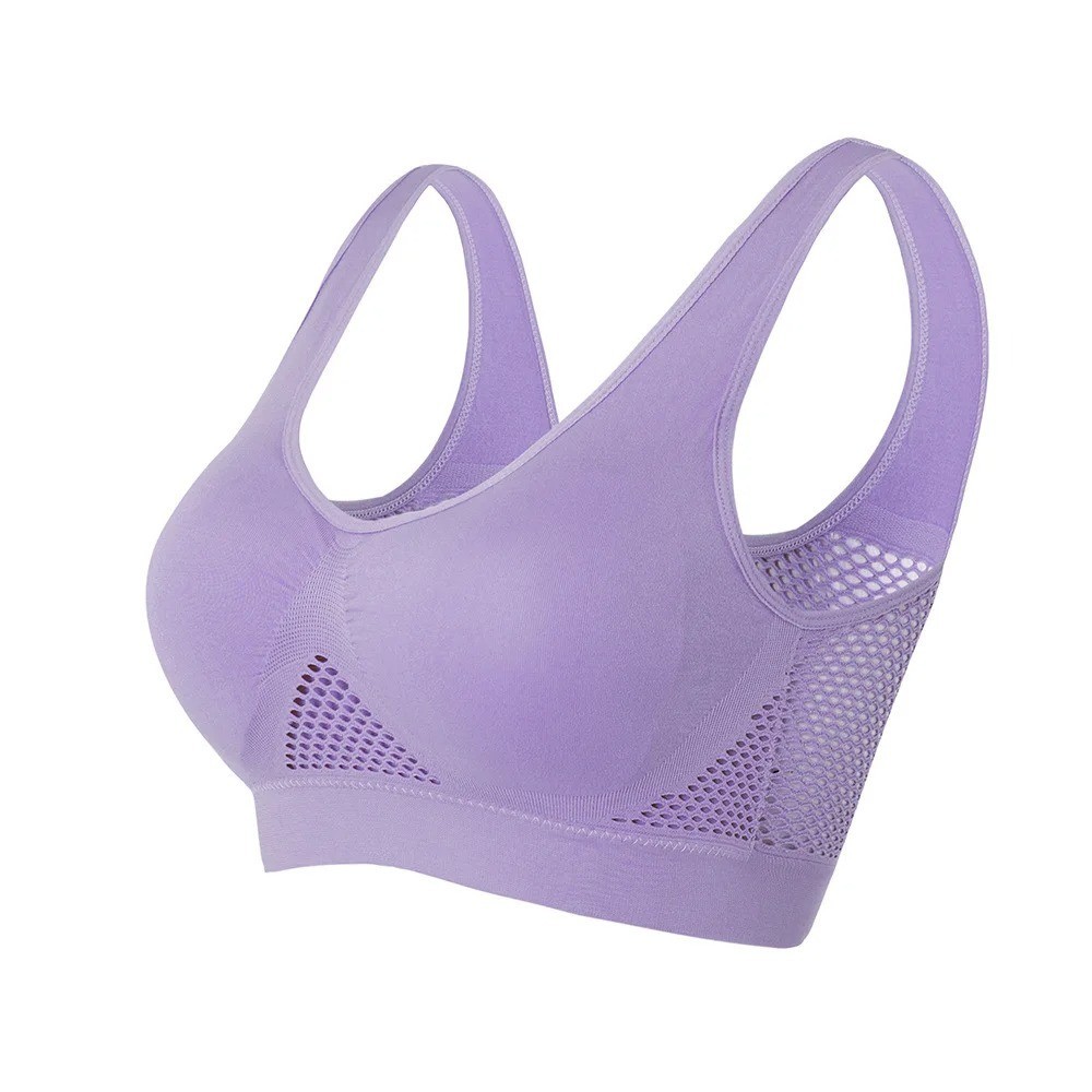 Sports Bra Seamless Yoga Everyday Wireless Push Up Comfort Top Stretch Fitness