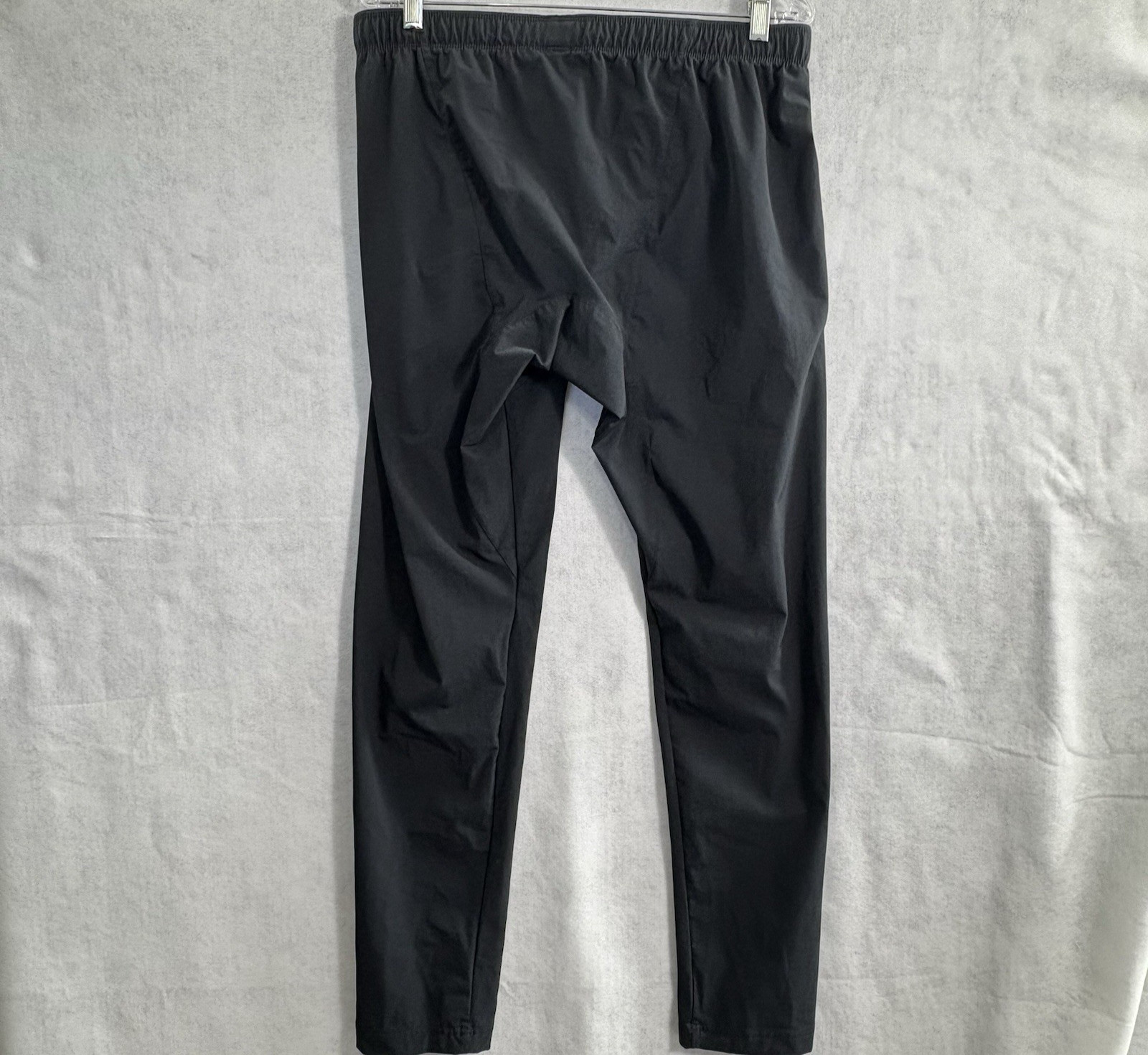 PASKHO Women Drawstring Mid Rise Waist Lightweight Travel Pants Sz M Black 81-21