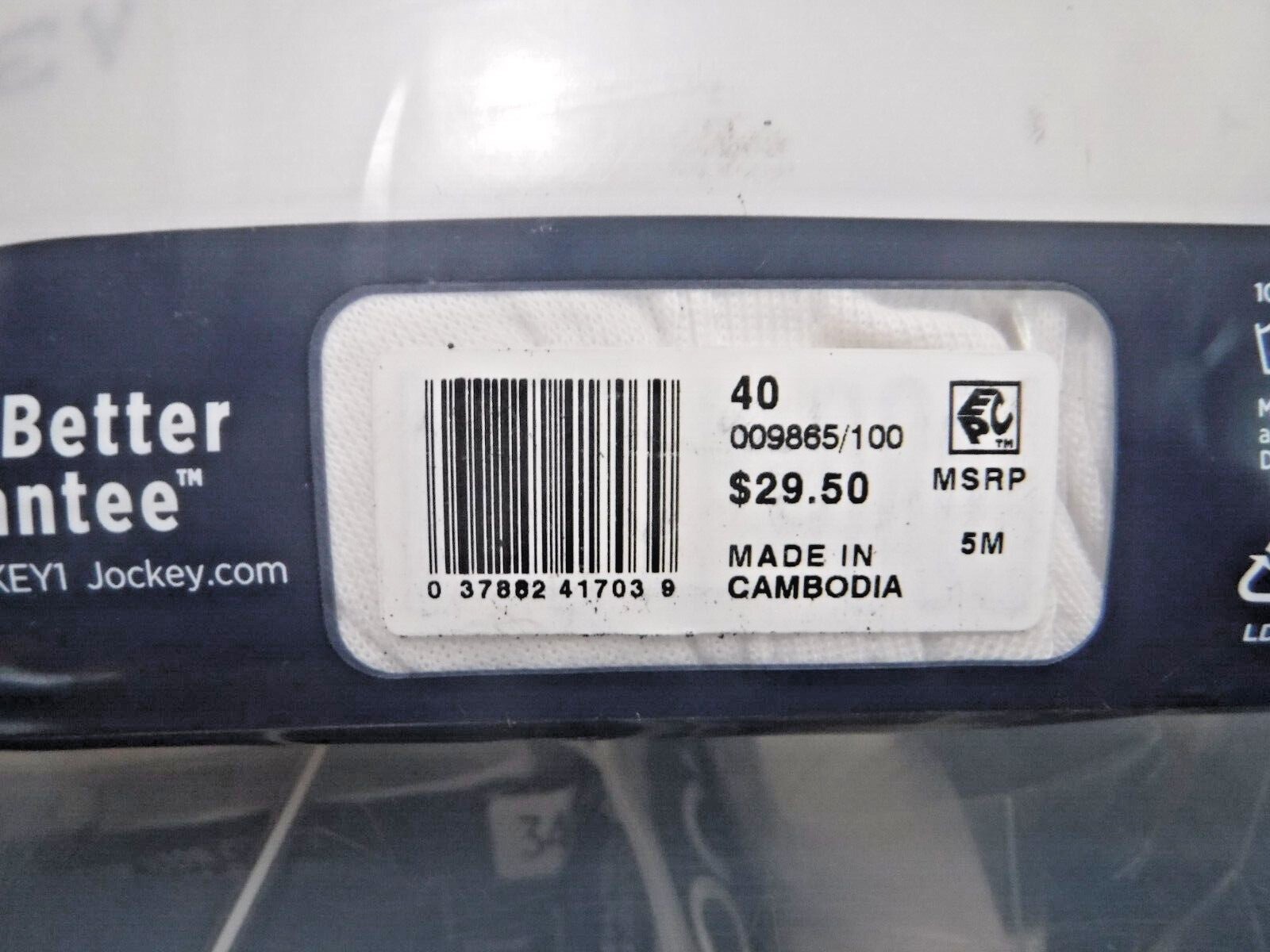 Jockey Classic Briefs 5 pack Full rise 100% Cotton Underwear Y front Fly white
