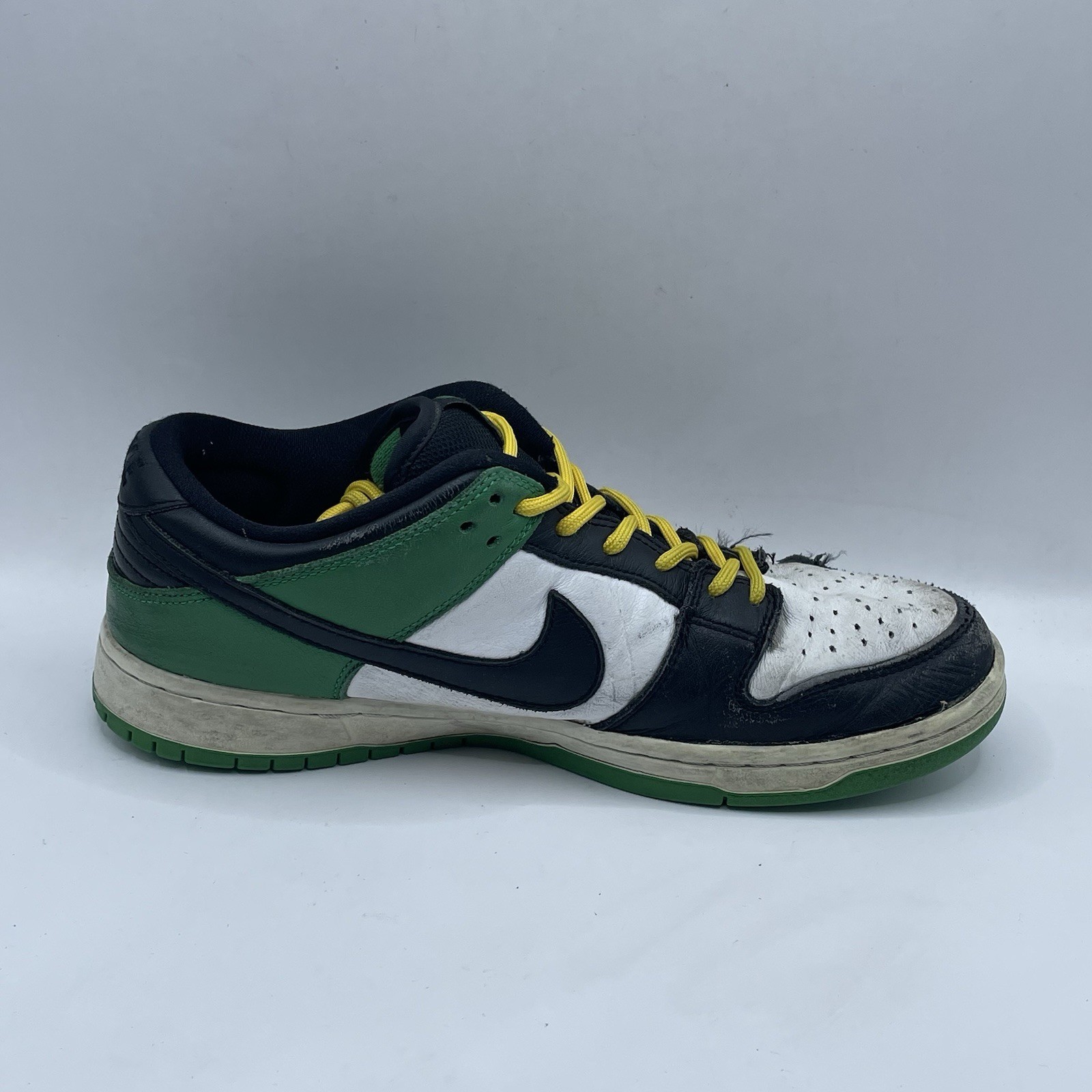 Nike SB Dunk Low Pro Classic Green Black White BQ6817-302 Mens Size 9