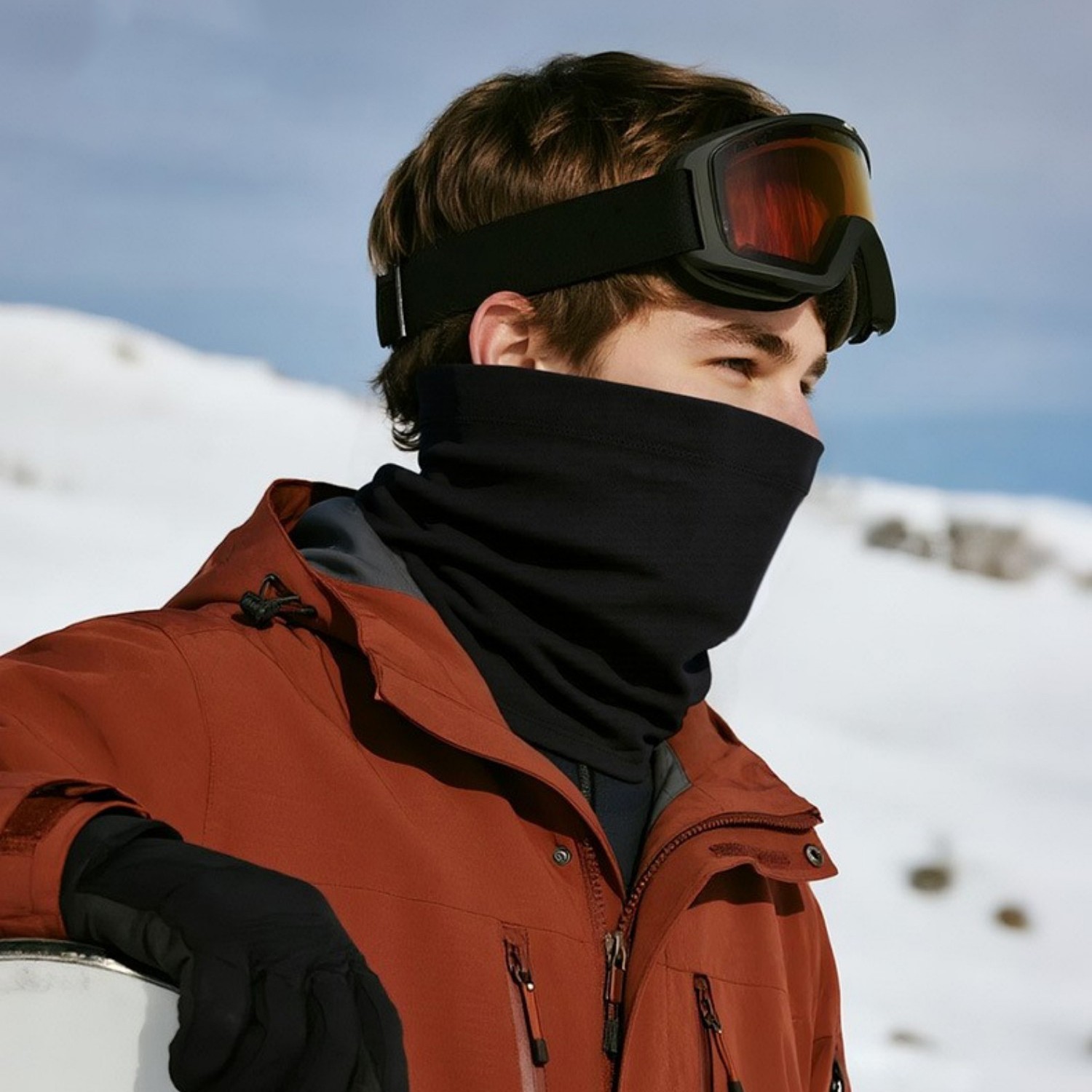 2 Pack Winter Fleece Warmer Windproof Face Mask Scarf Soft Neck Gaiter Bandana