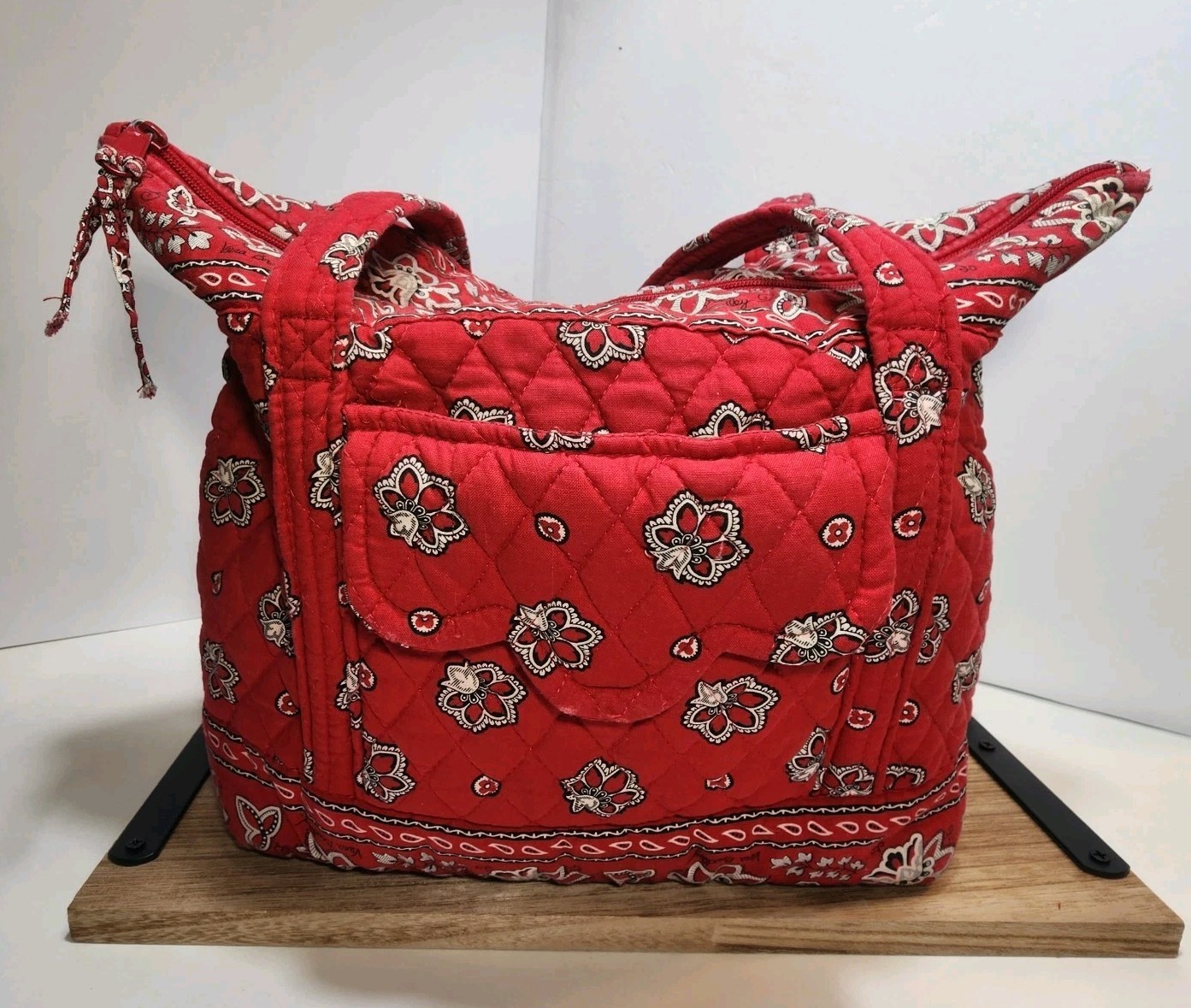 Vintage 90s “Red Bandana” Vera Bradley Double Strap Sm Tote Bag Purse