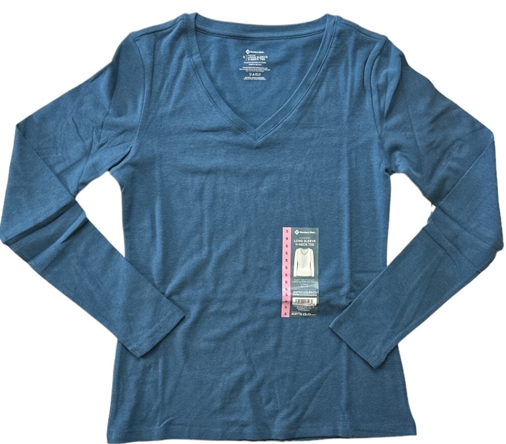 Member’s Mark Women’s Super Soft Long Sleeve V-Neck Essential Tee