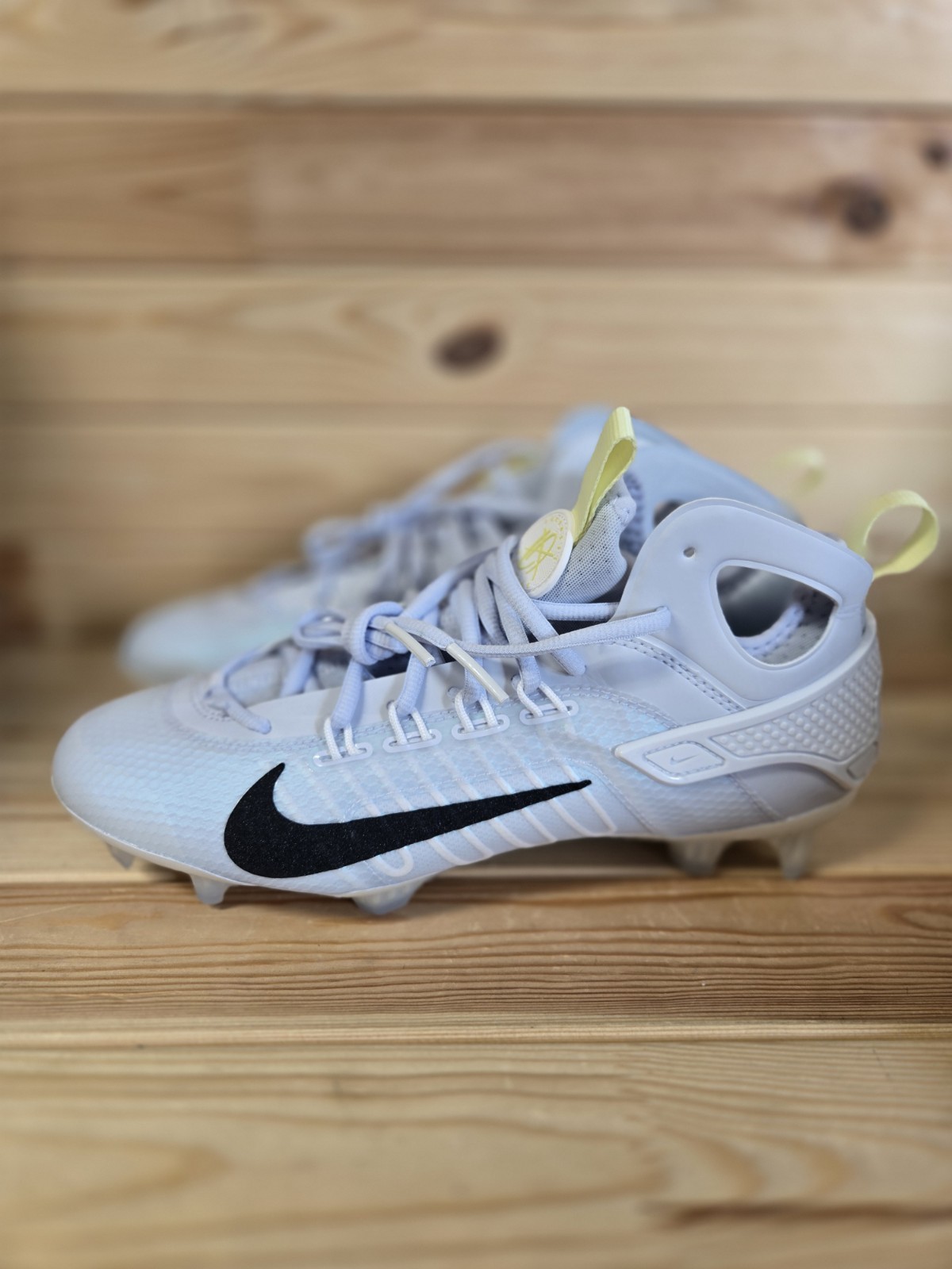 Nike Huarache 9 Elite Mid Lax SE Grey Cleats FV6149-001 Men’s Size 11
