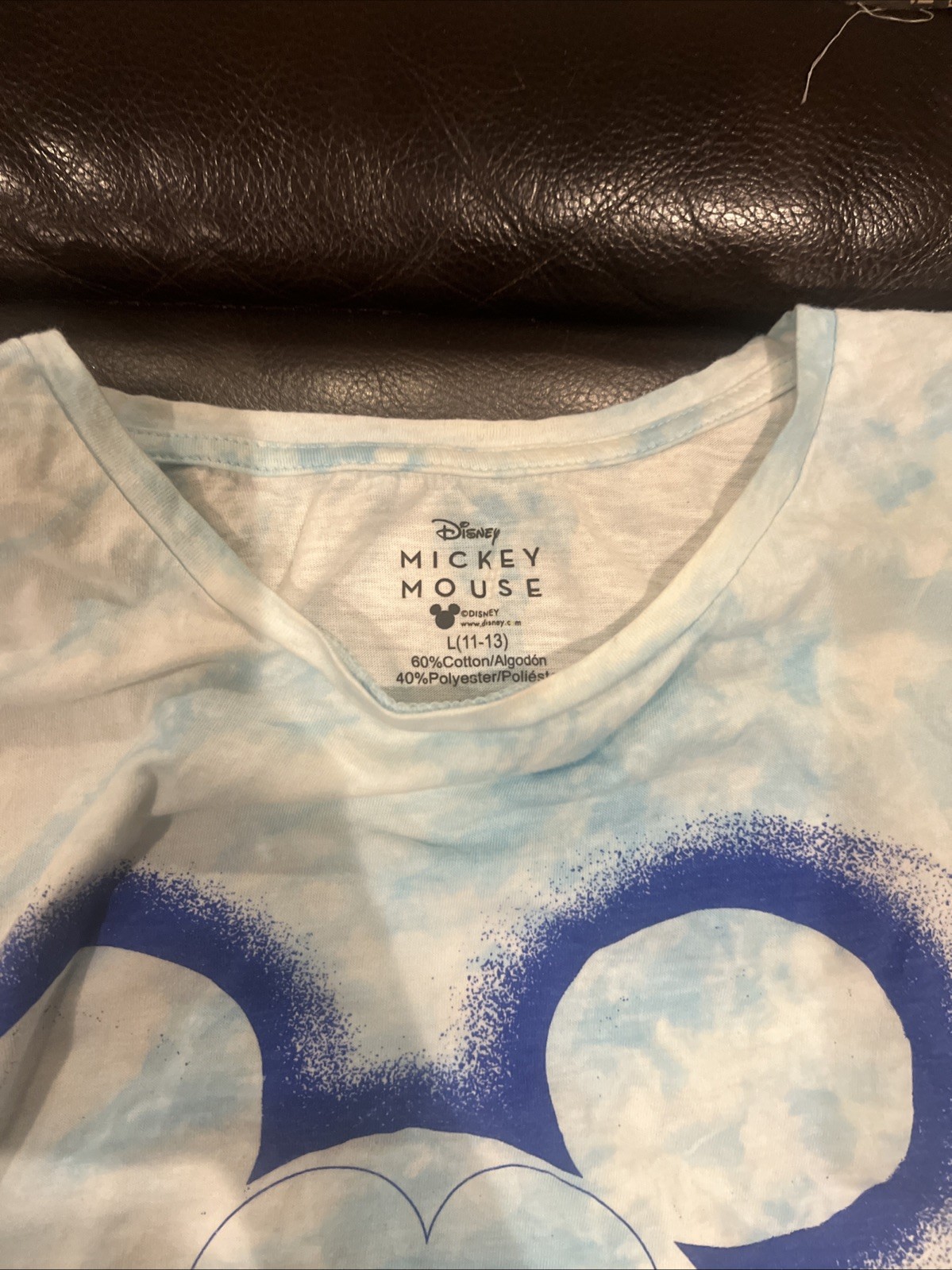 Disney Mickey Mouse Women’s Cotton Tie Dye Sleeveless Crew Neck Tank Top Size L