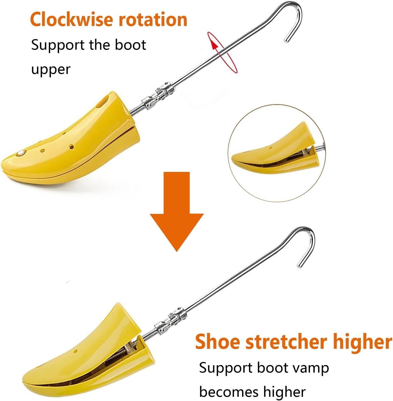 Shoe Instep Stretcher Adjustable Shoe Trees Higher Vamp Boot Shoe Support for…