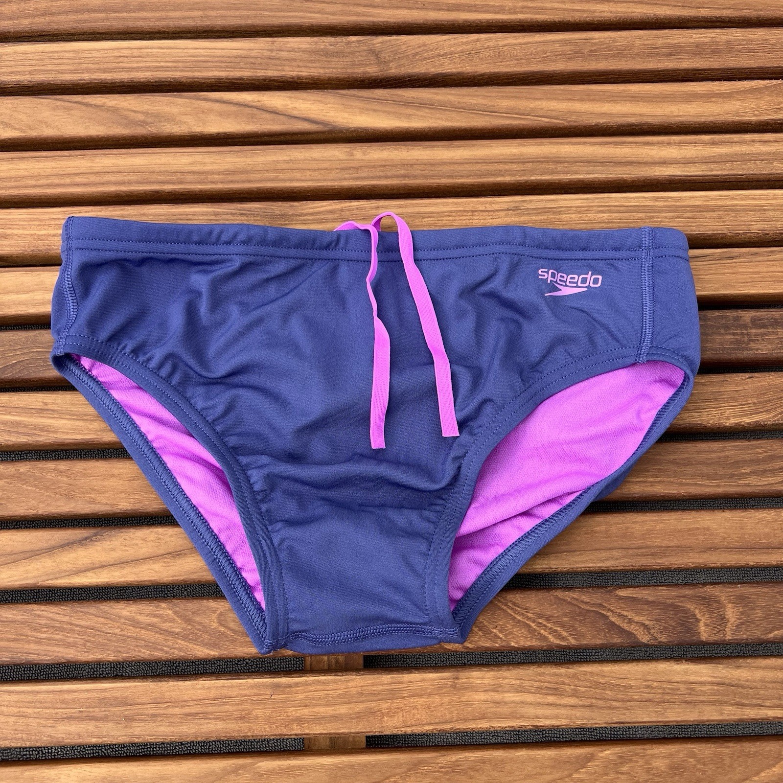 Speedo Men Hepuna Blue Endurance Solid one Brief Swimwear size 34 36