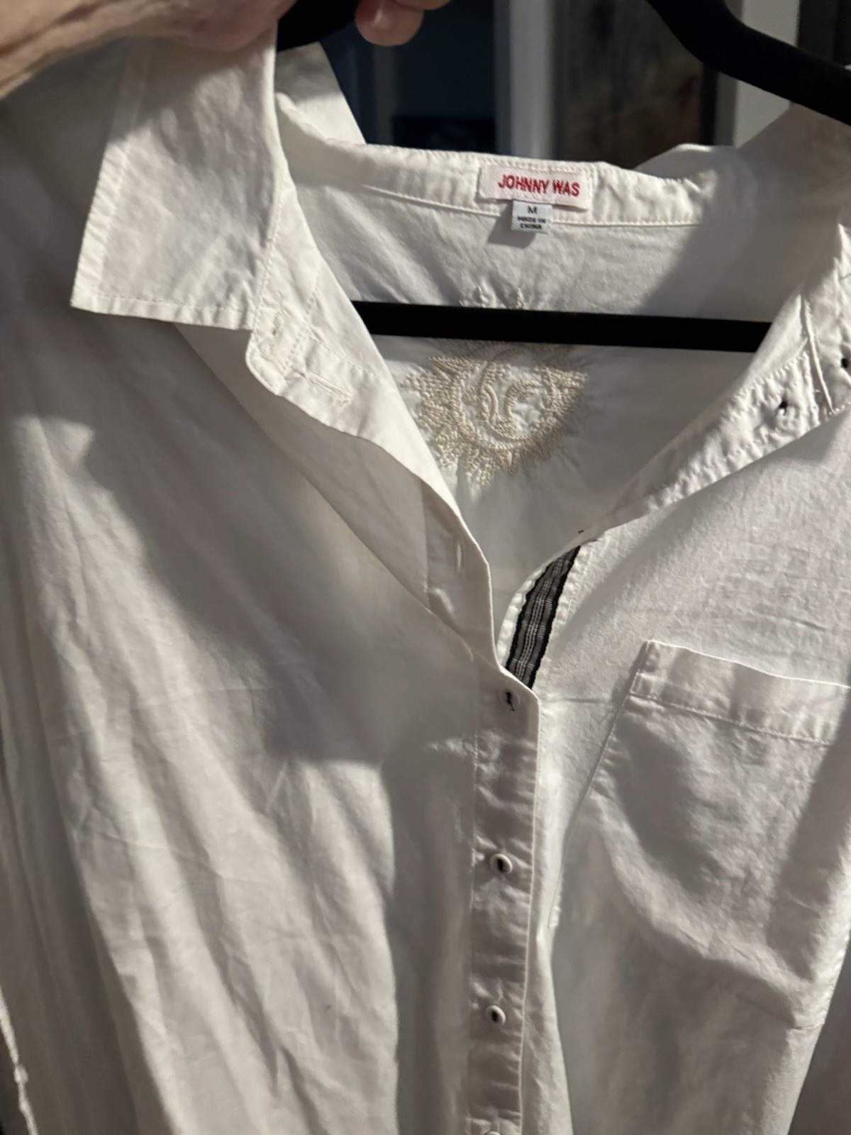 Johnny Was Women’s 100% Cotton Long Sleeve Button Down Shirt