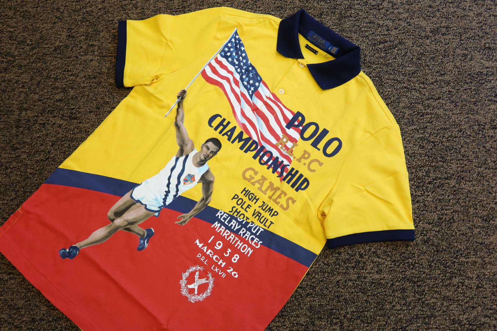 Polo Ralph Lauren Men’s Classic Fit RLPC Championship Games Polo Shirt – SMALL
